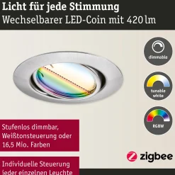 LED Einbauleuchte Smart Home Zigbee 3.0 - Base Basisset schwenkbar