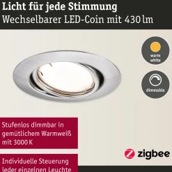 LED Einbauleuchte Smart Home Zigbee 3.0 - Base Basisset schwenkbar