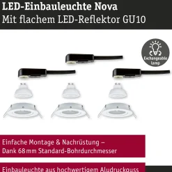 LED Einbauleuchte 3-Step-Dim - Nova GU10 Flat schwenkbar