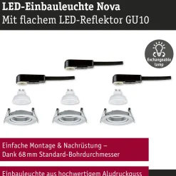 LED Einbauleuchte 3-Step-Dim - Nova GU10 Flat schwenkbar