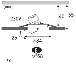 LED Einbauleuchte 3-Step-Dim - Nova GU10 Flat schwenkbar