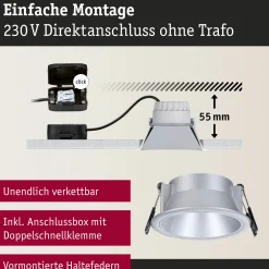 LED Einbauleuchte 3-Step-Dim - Cole 6er-Set