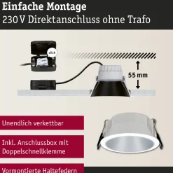 LED Einbauleuchte 3-Step-Dim - Cole 6er-Set