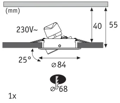 LED Einbauleuchte 3-Step-Dim - Nova GU10 Flat schwenkbar