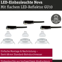 LED Einbauleuchte 3-Step-Dim - Nova GU10 Flat schwenkbar
