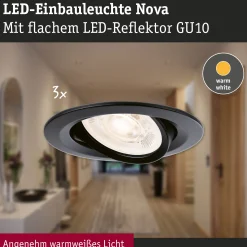 LED Einbauleuchte 3-Step-Dim - Nova GU10 Flat schwenkbar
