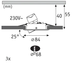 LED Einbauleuchte 3-Step-Dim - Nova GU10 Flat schwenkbar