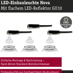 LED Einbauleuchte 3-Step-Dim - Nova GU10 Flat schwenkbar