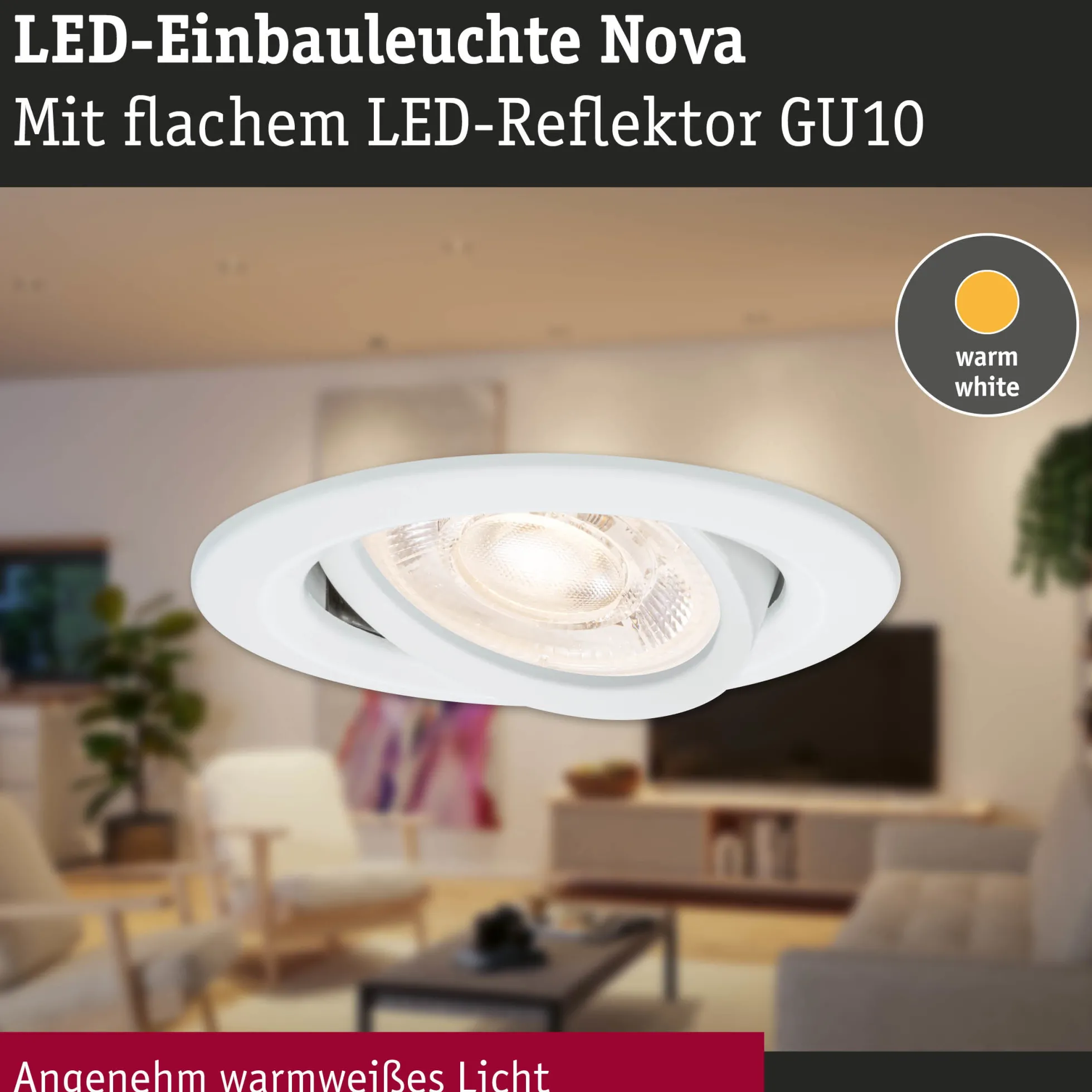 LED Einbauleuchte 3-Step-Dim - Nova GU10 Flat schwenkbar