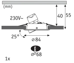 LED Einbauleuchte 3-Step-Dim - Nova GU10 Flat schwenkbar