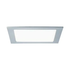 LED Einbaupanel - LED Einbaupanel IP44 eckig 220x220mm 16,5W 1450lm 4000K Chrom matt