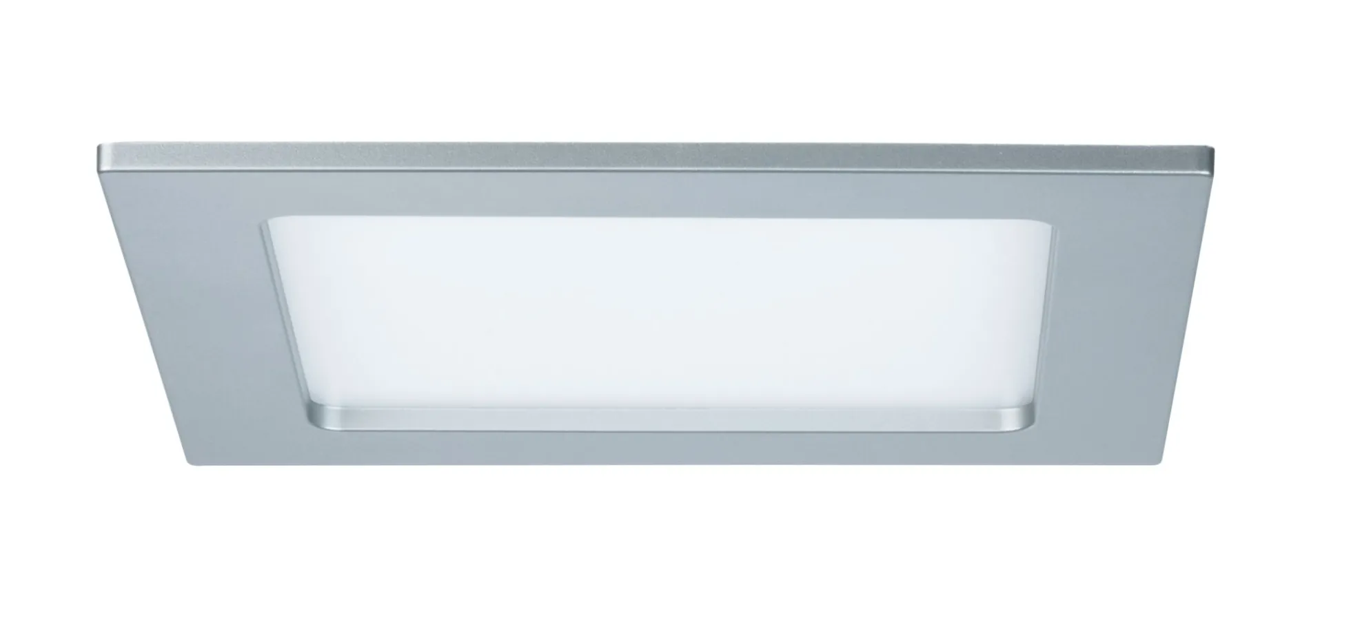 LED Einbaupanel - LED Einbaupanel IP44 eckig 165x165mm 12W 850lm 4000K Chrom matt