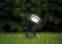 LED Gartenstrahler - LED Gartenstrahler IP65 rund 92mm 3000K 3,5W 230lm 230V 38° Schwarz Aluminium