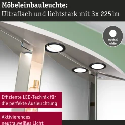 LED Möbeleinbauleuchten - 3er-Set