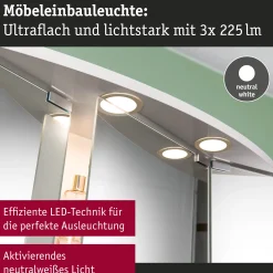 LED Möbeleinbauleuchten - 3er-Set