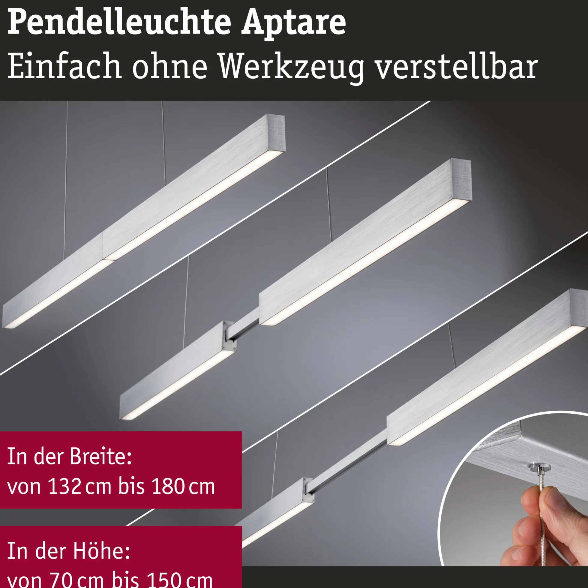 LED Pendelleuchte Smart Home Zigbee 3.0 - Aptare