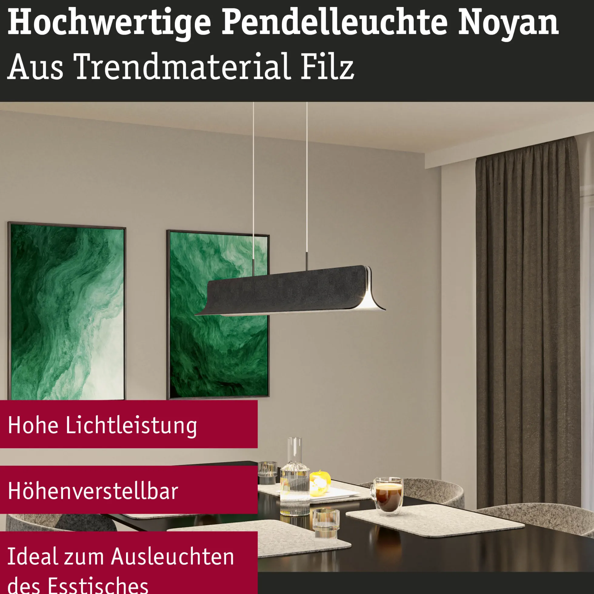 LED Pendelleuchte 3-Step-Dim - Noyan