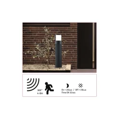 LED Pollerleuchte - Padea Dämmerungsgesteuerter Bewegungsmelder (IR) seewasserresistent