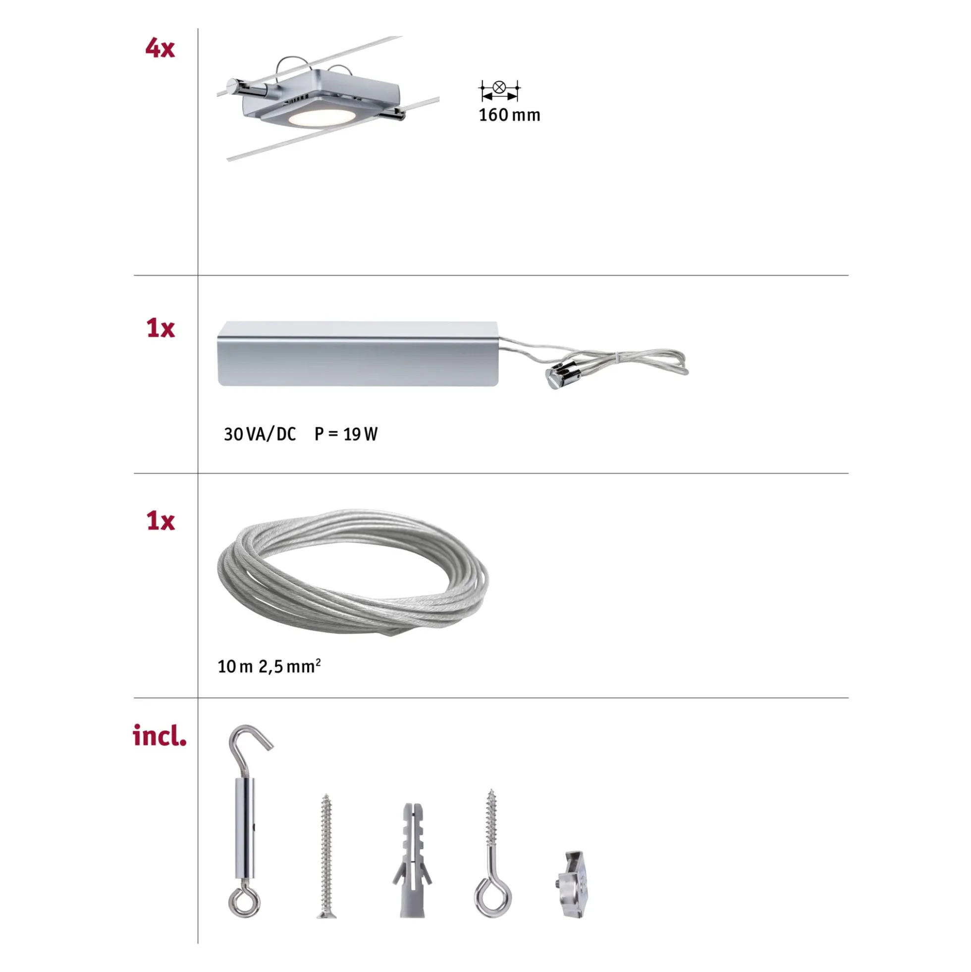 LED Seilsystem - MacLED Basisset