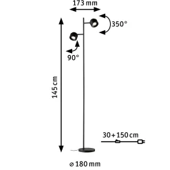 LED Stehleuchte 3-Step-Dim - Pane