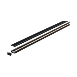 LED Strip Profil - Base Schwarzer Diffusor 1m