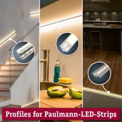 LED Strip Profil - Base Schwarzer Diffusor 1m