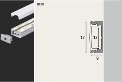 LED Strip Profil - Base Weißer Diffusor 2m
