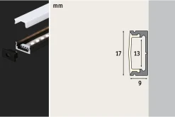 LED Strip Profil - Base Weißer Diffusor 2m