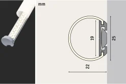 LED Strip Profil - Tube 2m