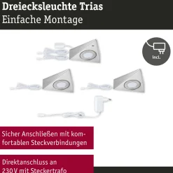 LED Unterschrankleuchte - Trias Näherungsensor 3er-Set