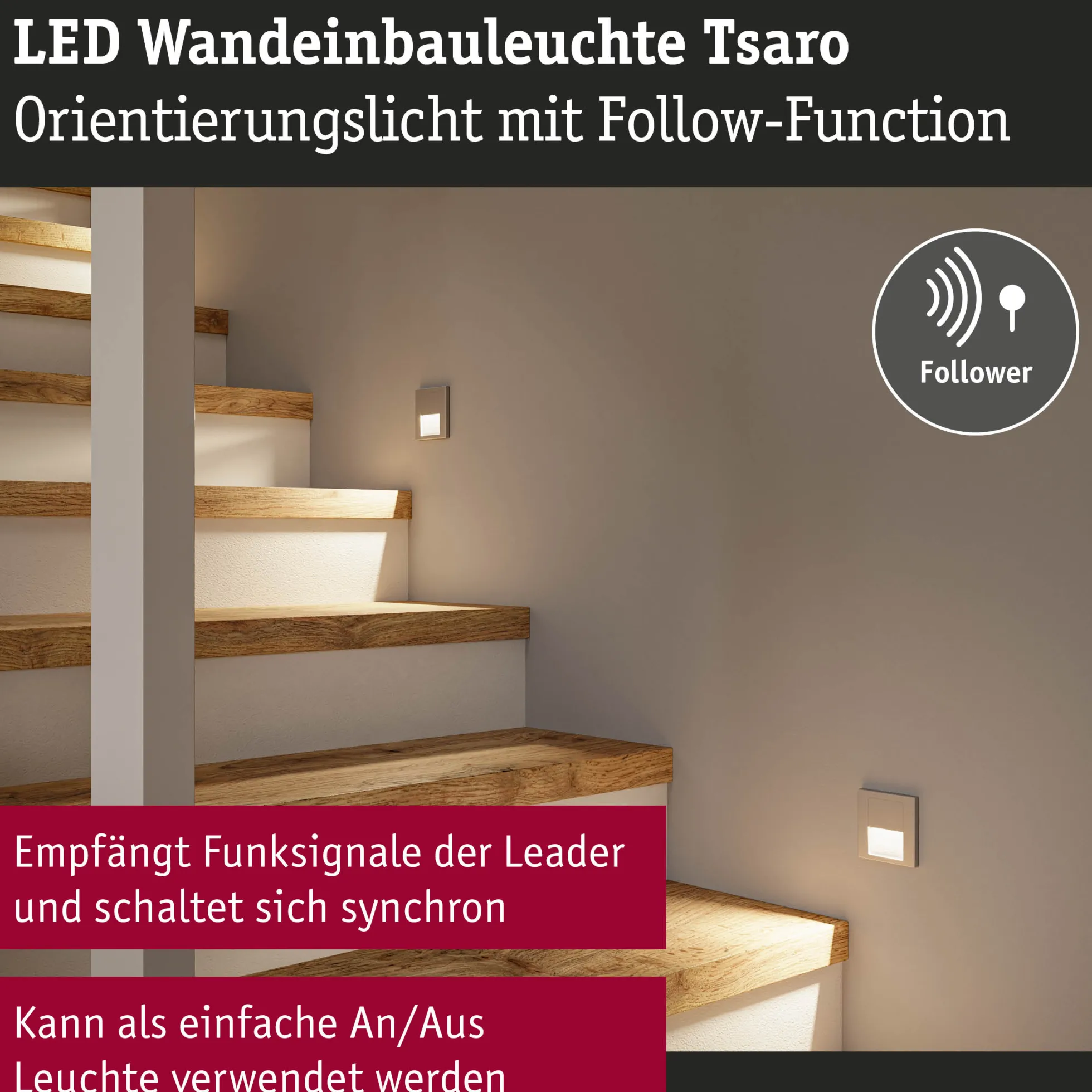 LED Wandeinbauleuchte - Tsaro