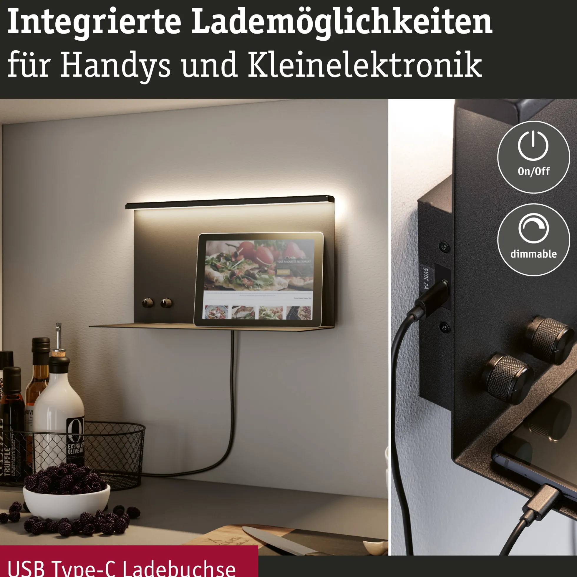LED Wandleuchte - Jarina USB C