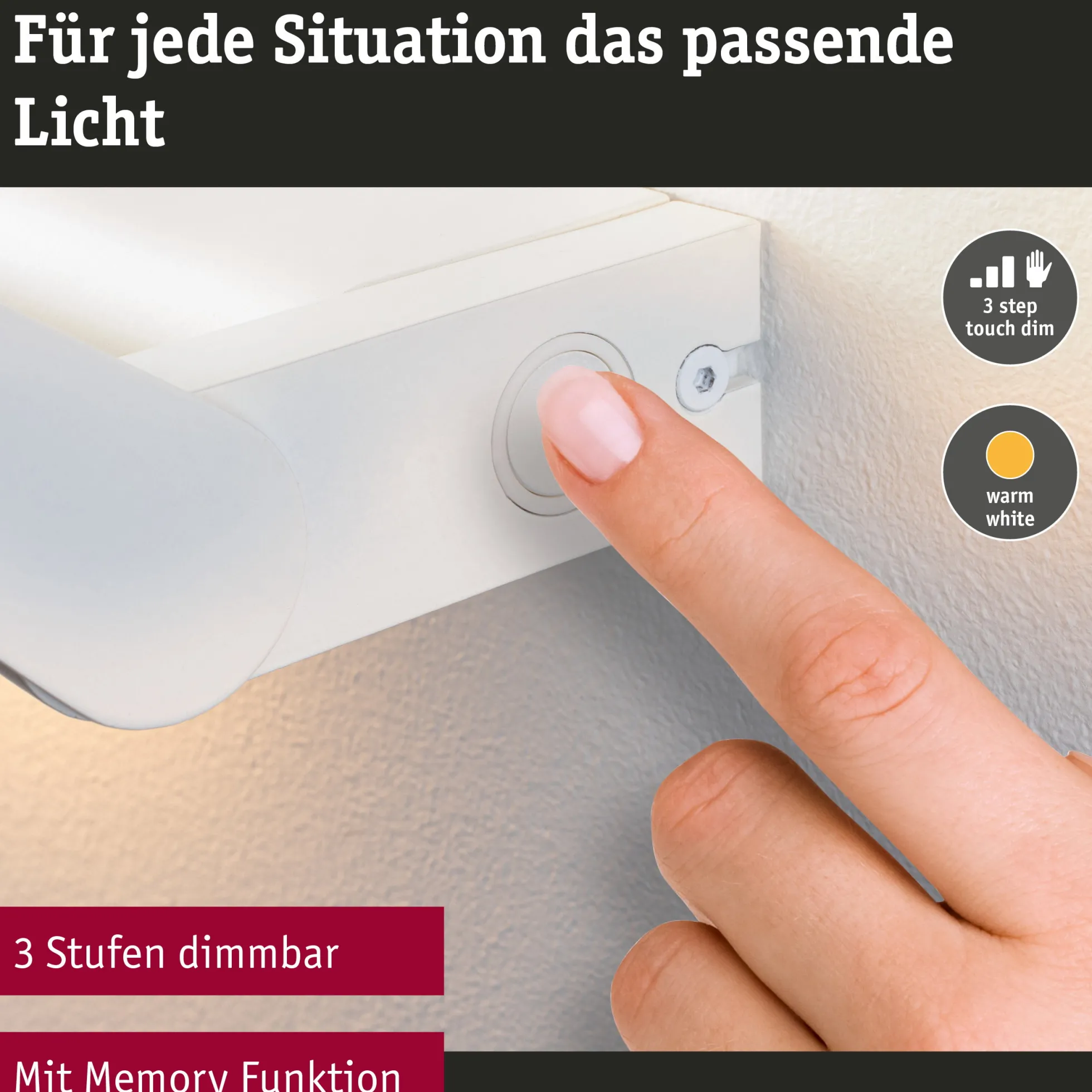 LED Wandleuchte 3-Step-Dim - Ranva
