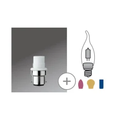 Leuchtmitteladapter - Leuchtmitteladapter G9 / B22d max. 75W Weiß