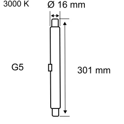 Leuchtstofflampe - Leuchtstofflampe G5 480lm 8W 3000K Opal