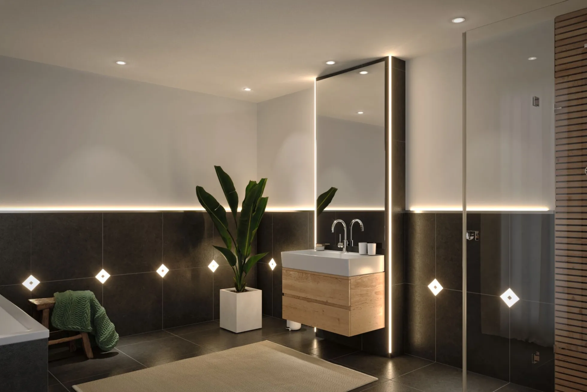 LumiTiles LED Fliesen Smart Home Zigbee 3.0 - Square 5er-Set