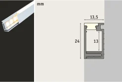 LumiTiles LED Strip Aufbauprofil - Top 2m