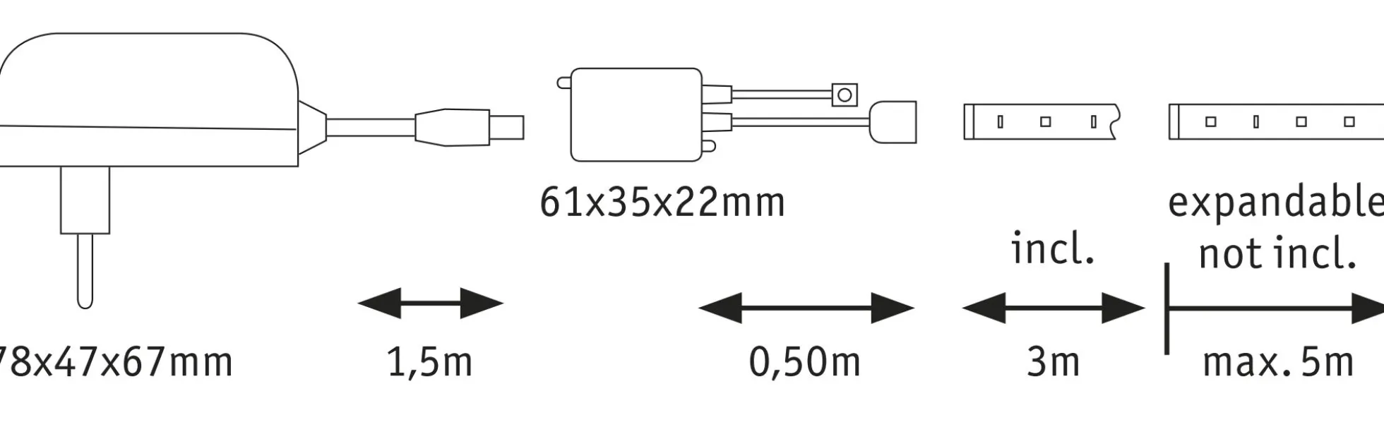 MaxLED 250 LED Strip - Basisset 3m RGBW+