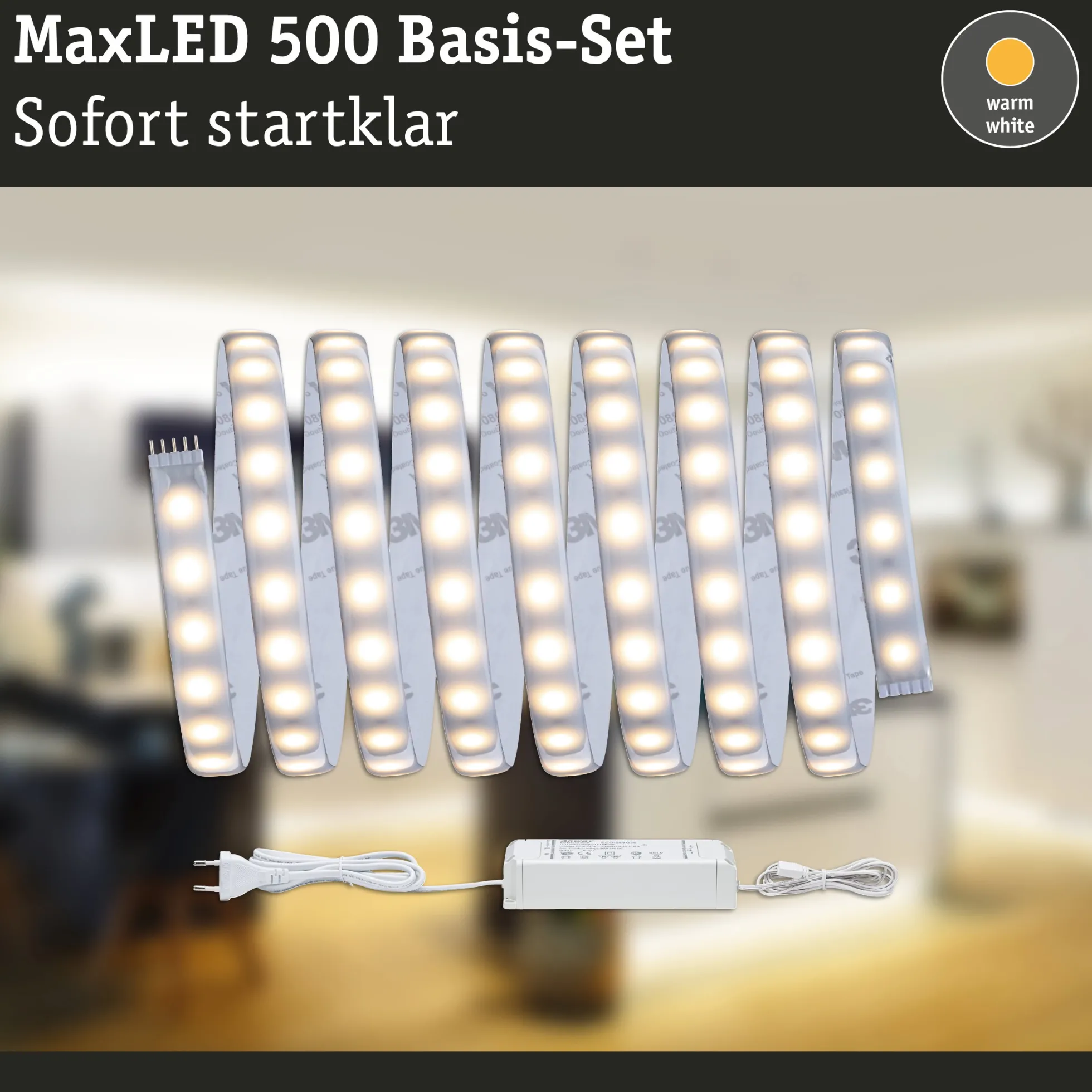 MaxLED 500 LED Strip - Basisset 3m Warmweiß