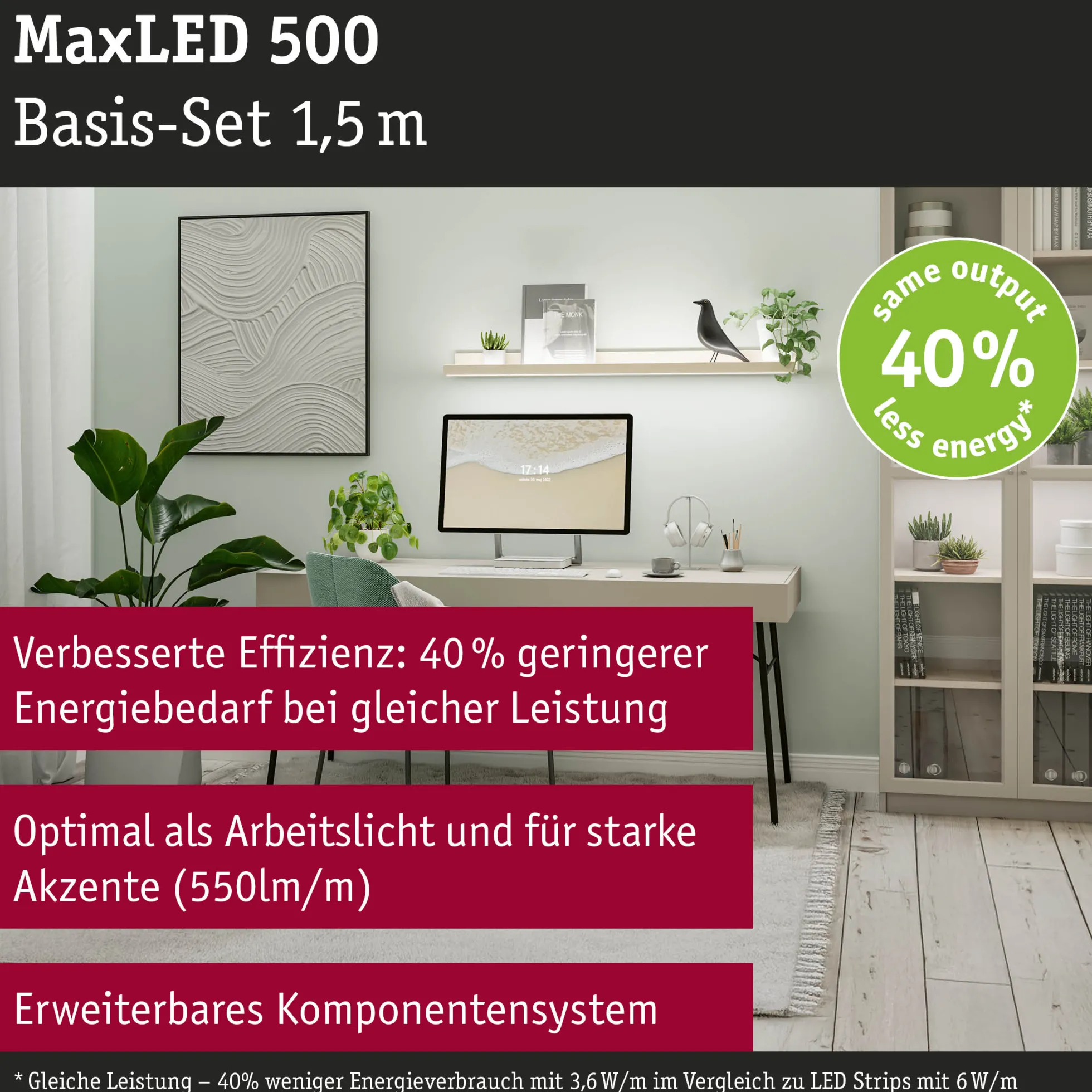 MaxLED 500 LED Strip - Basisset 1,5m Neutralweiß