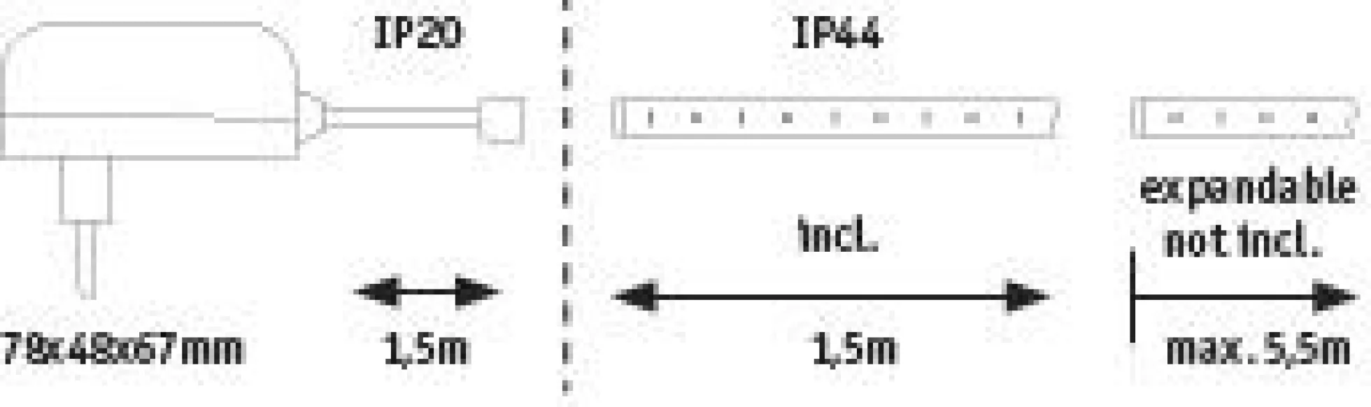 MaxLED 250 LED Strip - Basisset 1,5m 2700K