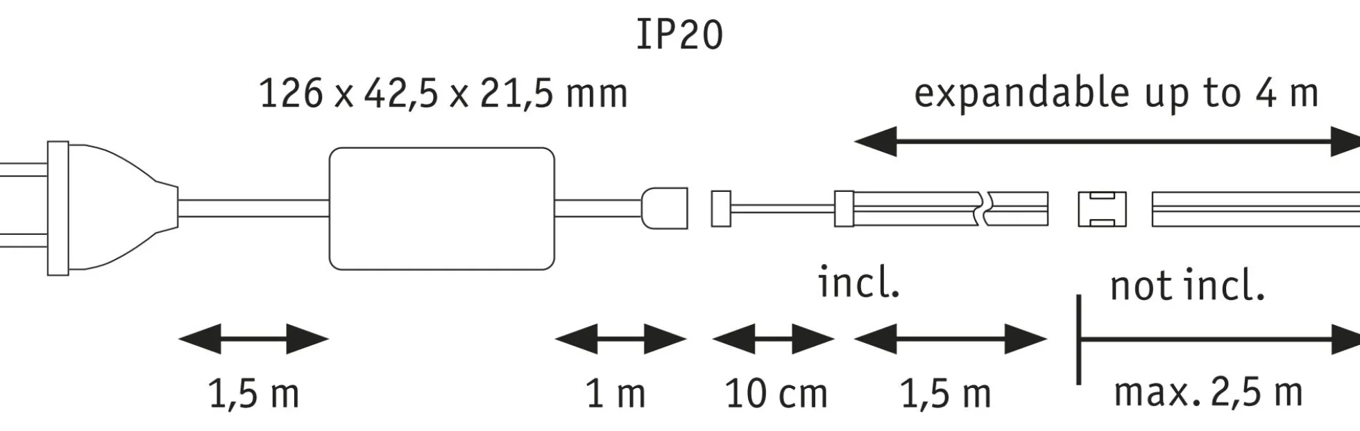 MaxLED 500 LED Strip - Basisset 1,5m 2700K