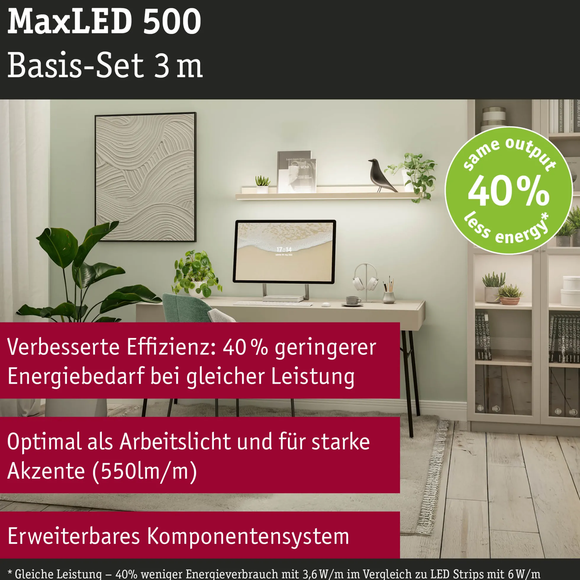 MaxLED 500 LED Strip - Basisset 3m Warmweiß