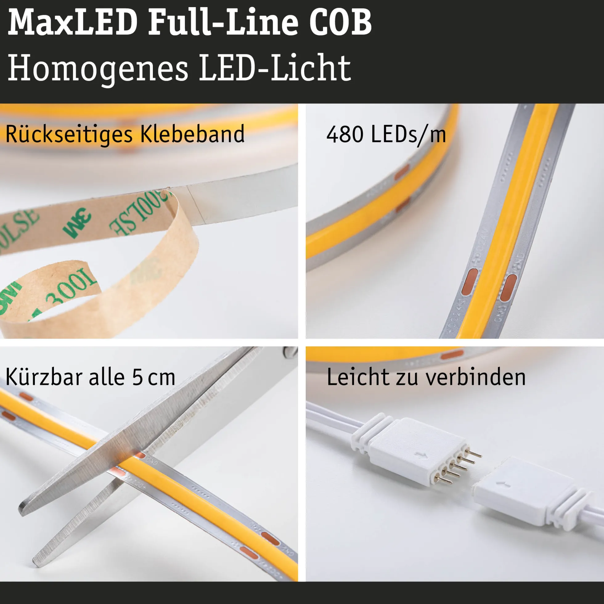 MaxLED 1000 LED Strip - Basisset 3m Warmweiß