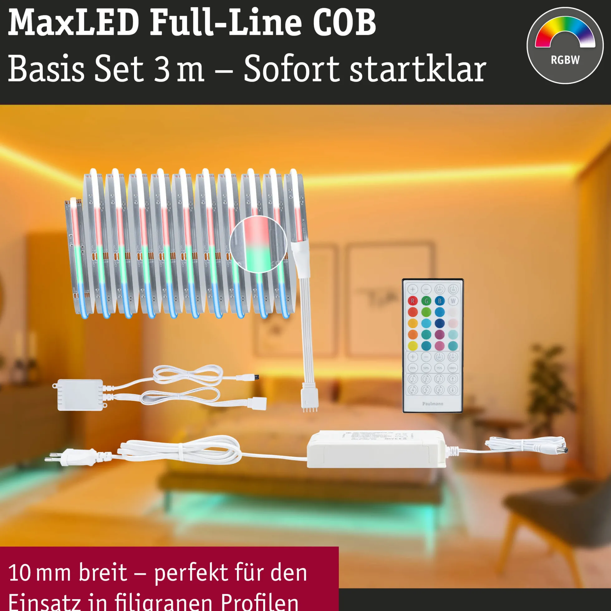 MaxLED 1000 LED Strip - Basisset 3m RGBW