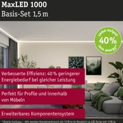 MaxLED 1000 LED Strip - Basisset 1,5m Warmweiß
