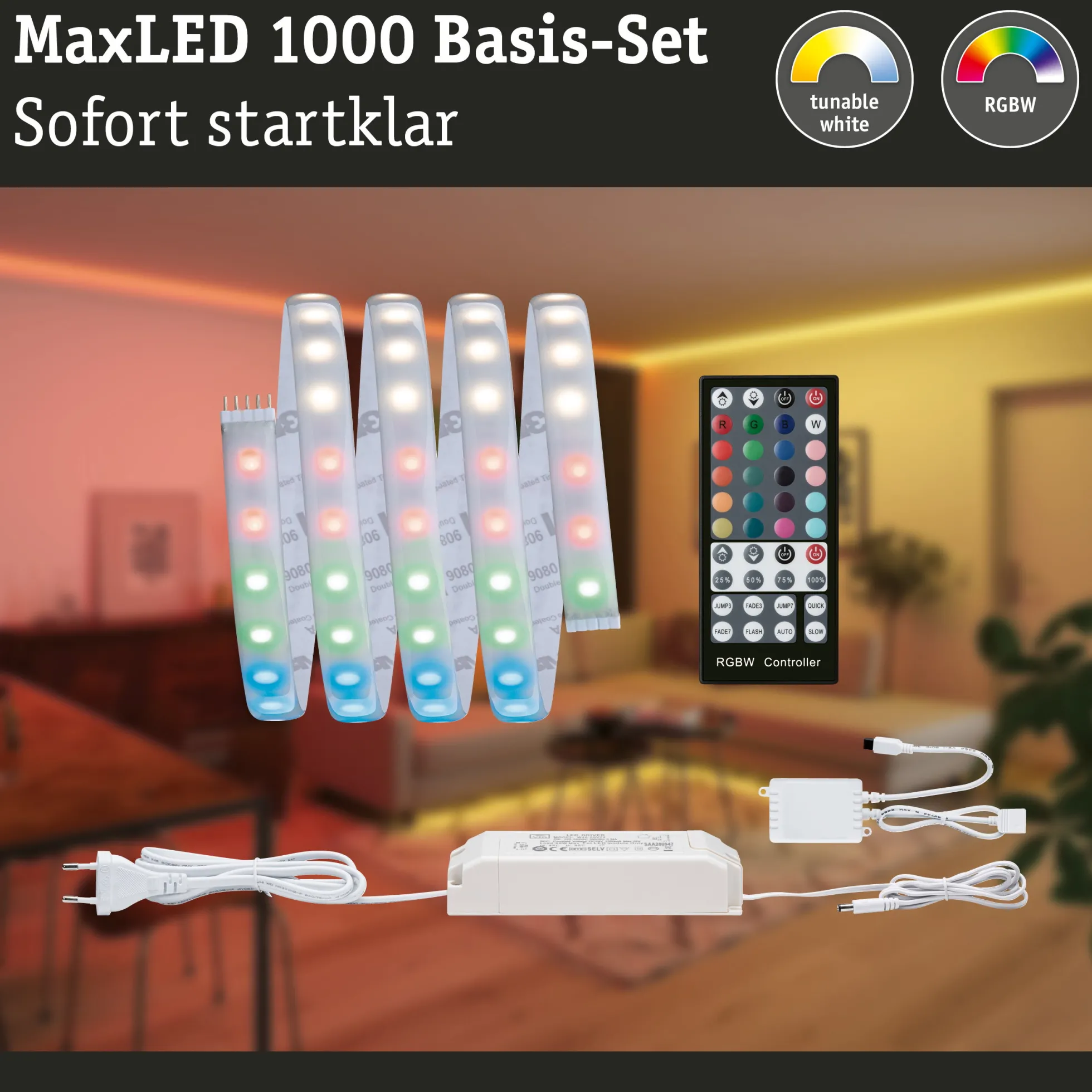 MaxLED 1000 LED Strip - Basisset 1,5m RGBW