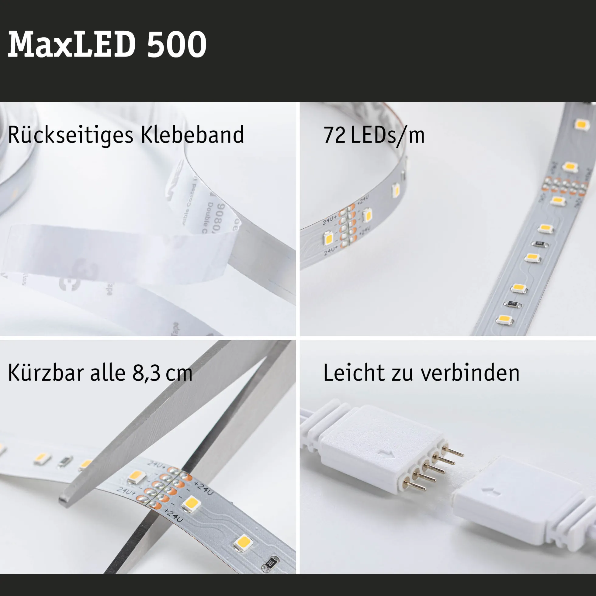 MaxLED 500 LED Strip - Einzelstrip 20m Warmweiß