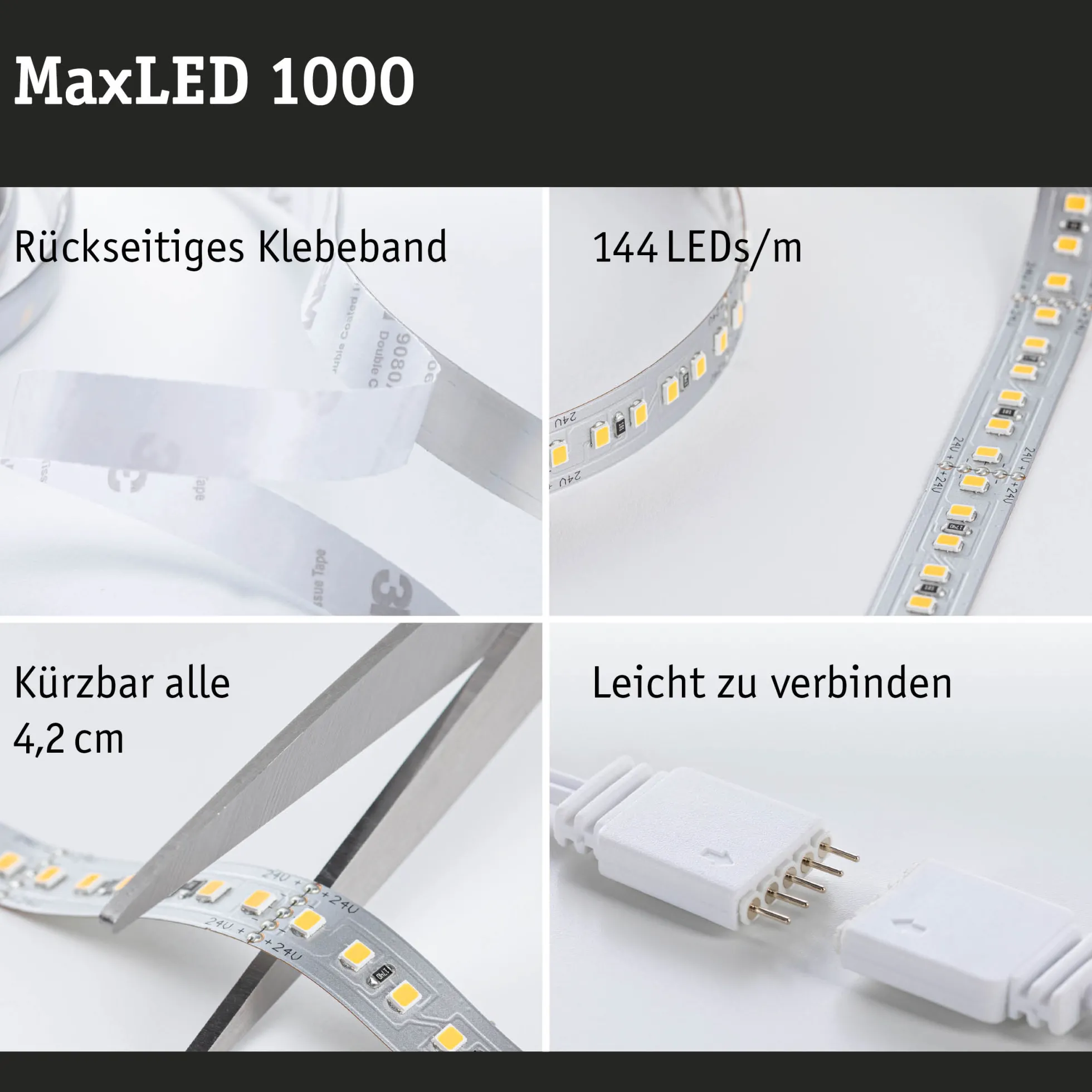 MaxLED 1000 LED Strip - Erweiterung 2,5m Warmweiß
