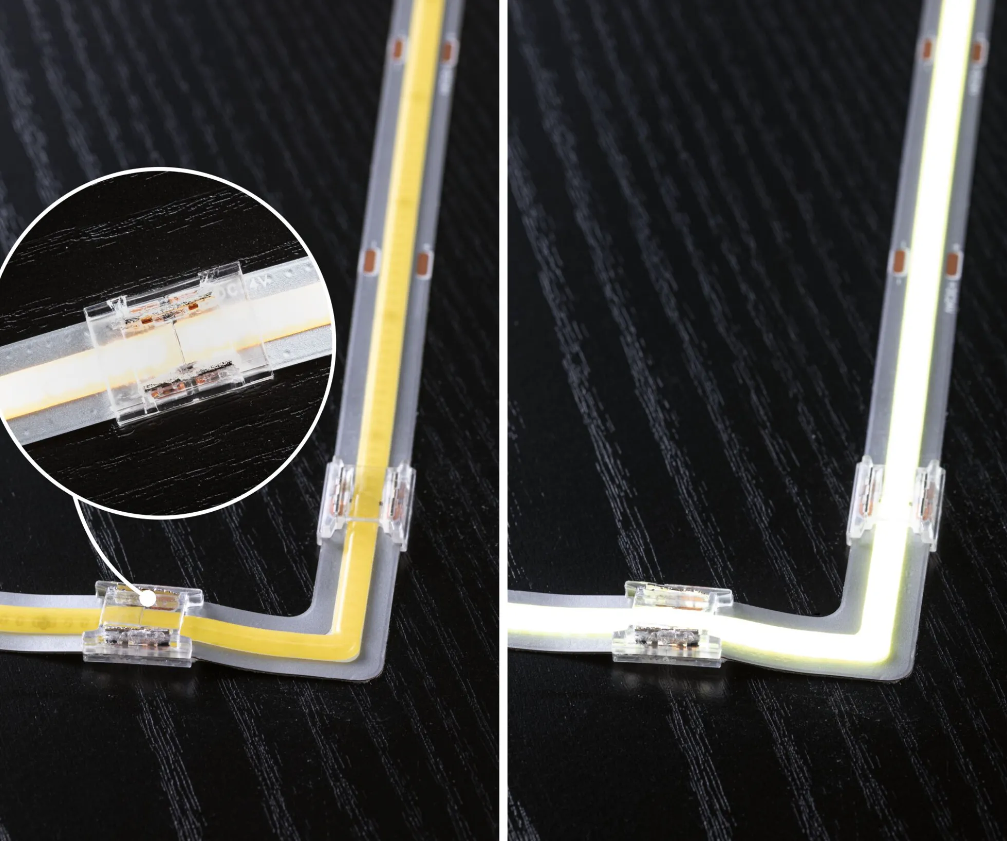 MaxLED 500 LED Strip - Erweiterung COB Ecke 90° Warmweiß